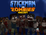 Stickman suprotan Zombies Minecraft